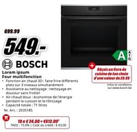Promotions Bosch lorem ipsum four multifonction - Bosch - Valide de 22/04/2024 à 28/04/2024 chez Media Markt
