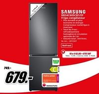 Promotions Samsung rb34c605cb1-ef frigo-congélateur - Samsung - Valide de 22/04/2024 à 28/04/2024 chez Media Markt