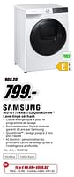 Promotions Samsung wd10t754abt-s2 quickdrive lave-linge séchant - Samsung - Valide de 22/04/2024 à 28/04/2024 chez Media Markt