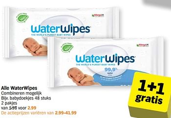 Promoties Babydoekjes - WaterWipes - Geldig van 22/04/2024 tot 28/04/2024 bij Albert Heijn