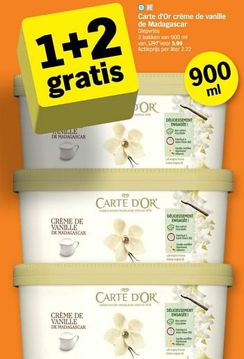 Promoties Carte d`or crème de vanille de madagascar - Ola - Geldig van 22/04/2024 tot 28/04/2024 bij Albert Heijn