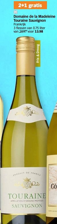 Promoties Domaine de la madeleine touraine sauvignon - Witte wijnen - Geldig van 22/04/2024 tot 28/04/2024 bij Albert Heijn