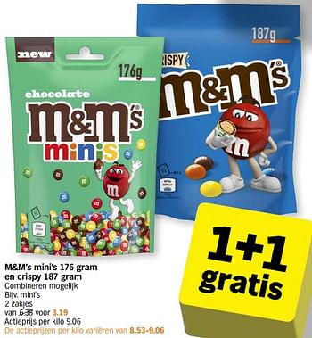 Promoties M+m`s mini`s - M&M 's - Geldig van 22/04/2024 tot 28/04/2024 bij Albert Heijn