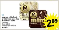 Magnum mini classic of mini white chocolate + cookies-Ola