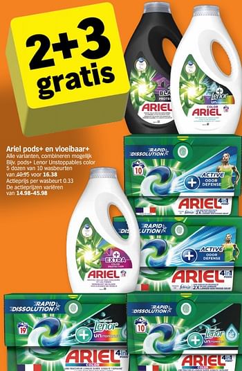 Promoties Pods+ lenor unstoppables color - Ariel - Geldig van 22/04/2024 tot 28/04/2024 bij Albert Heijn
