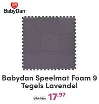 Babydan speelmat foam 9 tegels lavendel-Babydan