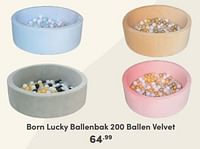 Promoties Born lucky ballenbak 200 ballen velvet - Born Lucky - Geldig van 21/04/2024 tot 27/04/2024 bij Baby & Tiener Megastore