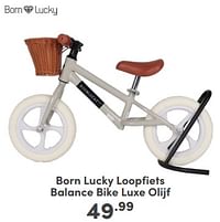 Born lucky loopfiets balance bike luxe olijf-Born Lucky