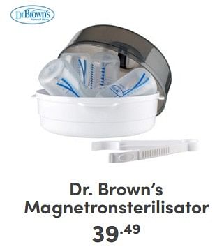 Promoties Dr. brown’s magnetronsterilisator - DrBrown's - Geldig van 21/04/2024 tot 27/04/2024 bij Baby & Tiener Megastore