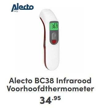 Promoties Alecto bc38 infrarood voorhoofdthermometer - Alecto - Geldig van 21/04/2024 tot 27/04/2024 bij Baby & Tiener Megastore
