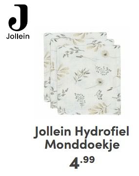 Promoties Jollein hydrofiel monddoekje - Jollein - Geldig van 21/04/2024 tot 27/04/2024 bij Baby & Tiener Megastore