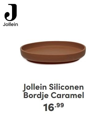 Promoties Jollein siliconen bordje caramel - Jollein - Geldig van 21/04/2024 tot 27/04/2024 bij Baby & Tiener Megastore