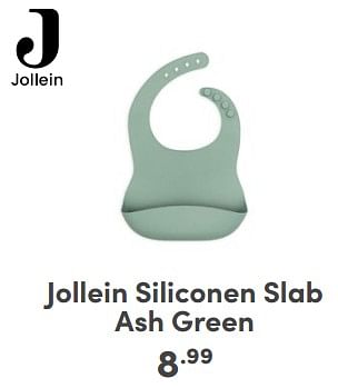 Promoties Jollein siliconen slab ash green - Jollein - Geldig van 21/04/2024 tot 27/04/2024 bij Baby & Tiener Megastore