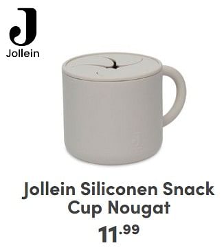 Promoties Jollein siliconen snack cup nougat - Jollein - Geldig van 21/04/2024 tot 27/04/2024 bij Baby & Tiener Megastore