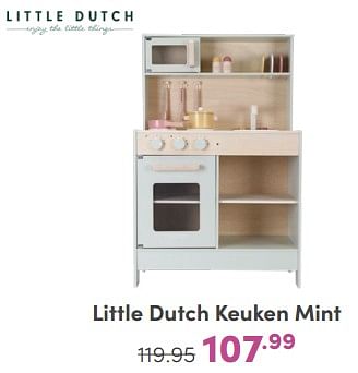 Promoties Little dutch keuken mint - Little Dutch - Geldig van 21/04/2024 tot 27/04/2024 bij Baby & Tiener Megastore