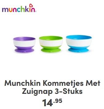 Promoties Munchkin kommetjes met zuignap - Munchkin - Geldig van 21/04/2024 tot 27/04/2024 bij Baby & Tiener Megastore
