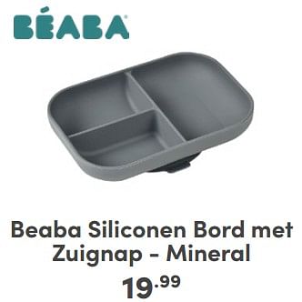 Promoties Beaba siliconen bord met zuignap - mineral - Beaba - Geldig van 21/04/2024 tot 27/04/2024 bij Baby & Tiener Megastore