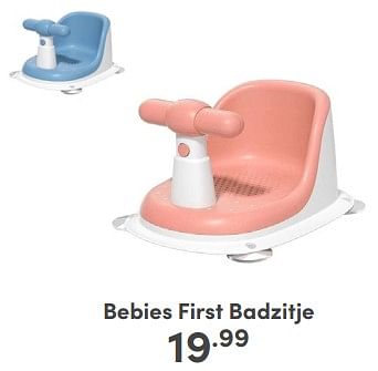 Promoties Bebies first badzitje - bebiesfirst - Geldig van 21/04/2024 tot 27/04/2024 bij Baby & Tiener Megastore