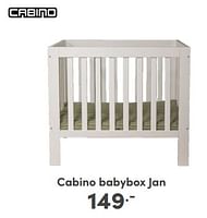 Promoties Cabino babybox jan - Cabino - Geldig van 21/04/2024 tot 27/04/2024 bij Baby & Tiener Megastore