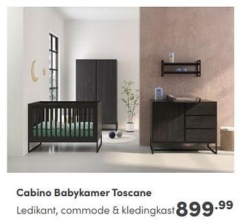 Promoties Cabino babykamer toscane - Cabino - Geldig van 21/04/2024 tot 27/04/2024 bij Baby & Tiener Megastore