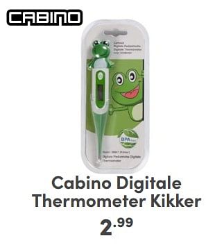 Promoties Cabino digitale thermometer kikker - Cabino - Geldig van 21/04/2024 tot 27/04/2024 bij Baby & Tiener Megastore