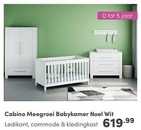 Promoties Cabino meegroei babykamer noel wit - Cabino - Geldig van 21/04/2024 tot 27/04/2024 bij Baby & Tiener Megastore