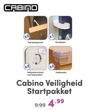Promoties Cabino veiligheid startpakket - Cabino - Geldig van 21/04/2024 tot 27/04/2024 bij Baby & Tiener Megastore