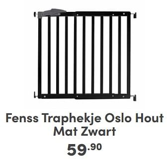 Promoties Fenss traphekje oslo hout mat zwart - Fenss - Geldig van 21/04/2024 tot 27/04/2024 bij Baby & Tiener Megastore