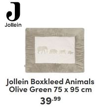 Jollein boxkleed animals olive green-Jollein
