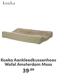 Koeka aankleedkussenhoes wafel amsterdam moss-Koeka
