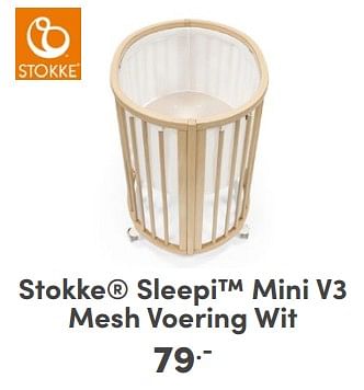 Promoties Stokke sleepi mini v3 mesh voering wit - Stokke - Geldig van 21/04/2024 tot 27/04/2024 bij Baby & Tiener Megastore