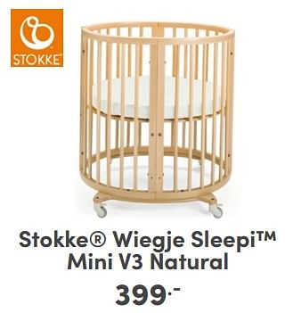 Promotions Stokke wiegje sleepi mini v3 natural - Stokke - Valide de 21/04/2024 à 27/04/2024 chez Baby & Tiener Megastore