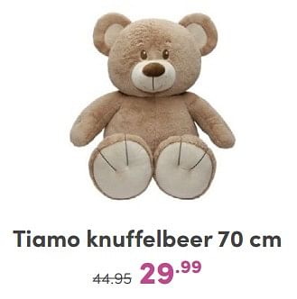 Promoties Tiamo knuffelbeer - Tiamo - Geldig van 21/04/2024 tot 27/04/2024 bij Baby & Tiener Megastore