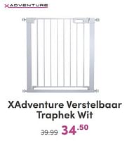 Promoties Xadventure verstelbaar traphek wit - Xadventure - Geldig van 21/04/2024 tot 27/04/2024 bij Baby & Tiener Megastore
