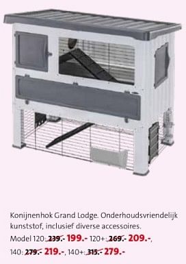 Promotions Konijnenhok grand lodge - Produit maison - Intratuin - Valide de 22/04/2024 à 28/04/2024 chez Intratuin