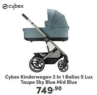 Cybex kinderwagen 2 in 1 balios s lux taupe sky blue mid blue-Cybex