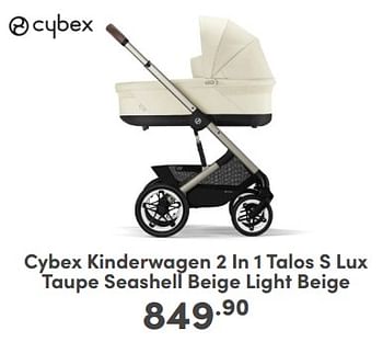 Promoties Cybex kinderwagen 2 in 1 talos s lux taupe seashell beige light beige - Cybex - Geldig van 21/04/2024 tot 27/04/2024 bij Baby & Tiener Megastore