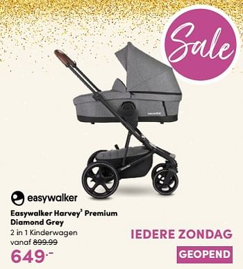 Promoties Easywalker harvey³ premium diamond grey 2 in 1 kinderwagen - Easywalker - Geldig van 21/04/2024 tot 27/04/2024 bij Baby & Tiener Megastore