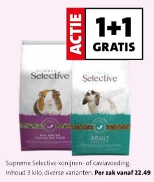 Promotions Supreme selective konijnen- of caviavoeding - Supreme Selective - Valide de 22/04/2024 à 28/04/2024 chez Intratuin