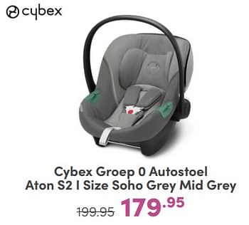 Promoties Cybex autostoel aton s2 i size soho grey mid grey - Cybex - Geldig van 21/04/2024 tot 27/04/2024 bij Baby & Tiener Megastore