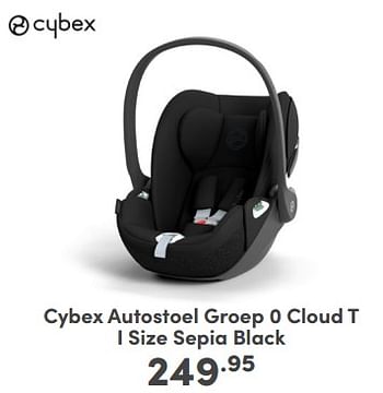Promotions Cybex autostoel cloud t i size sepia black - Cybex - Valide de 21/04/2024 à 27/04/2024 chez Baby & Tiener Megastore