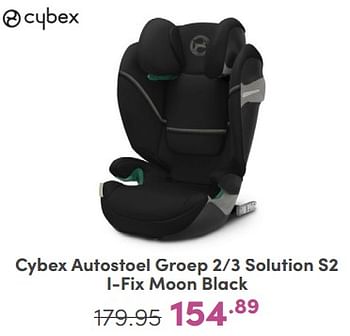 Promoties Cybex autostoel solution s2 i-fix moon black - Cybex - Geldig van 21/04/2024 tot 27/04/2024 bij Baby & Tiener Megastore
