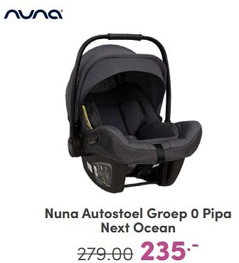 Promotions Nuna autostoel groep 0 pipa next ocean - Nuna - Valide de 21/04/2024 à 27/04/2024 chez Baby & Tiener Megastore