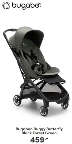 Promotions Bugaboo buggy butterfly black forest green - Bugaboo - Valide de 21/04/2024 à 27/04/2024 chez Baby & Tiener Megastore