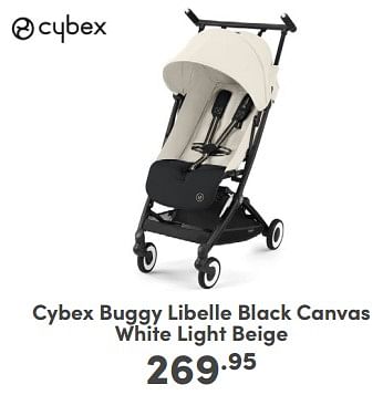 Promoties Cybex buggy libelle black canvas white light beige - Cybex - Geldig van 21/04/2024 tot 27/04/2024 bij Baby & Tiener Megastore