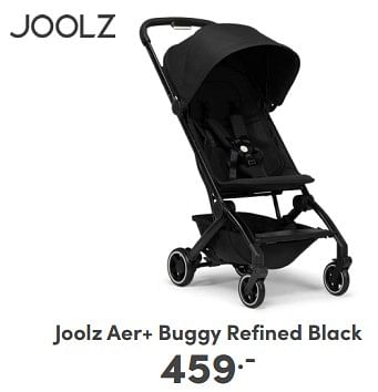 Promotions Joolz aer+ buggy refined black - Joolz - Valide de 21/04/2024 à 27/04/2024 chez Baby & Tiener Megastore
