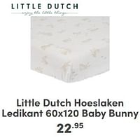 Little dutch hoeslaken ledikant 60x120 baby bunny-Little Dutch