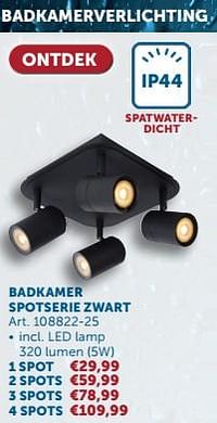 Badkamer spotserie zwart-Huismerk - Zelfbouwmarkt