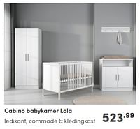 Promoties Cabino babykamer lola - Cabino - Geldig van 21/04/2024 tot 27/04/2024 bij Baby & Tiener Megastore