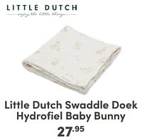 Little dutch swaddle doek hydrofiel baby bunny-Little Dutch